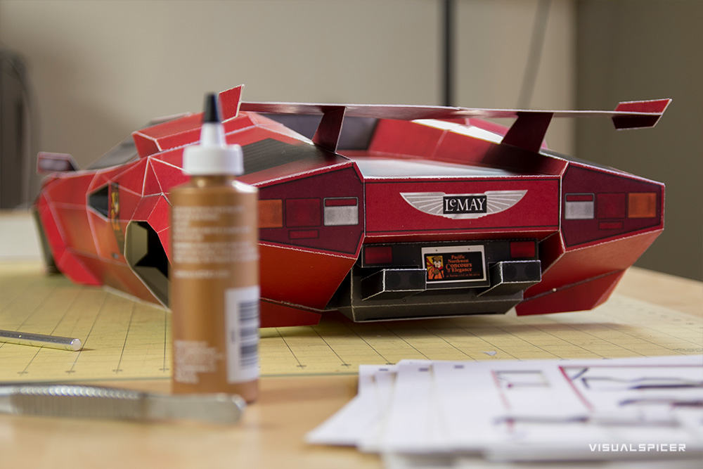 Lamborghini Countach Inspired Printach Papercraft Sports Car Tribute