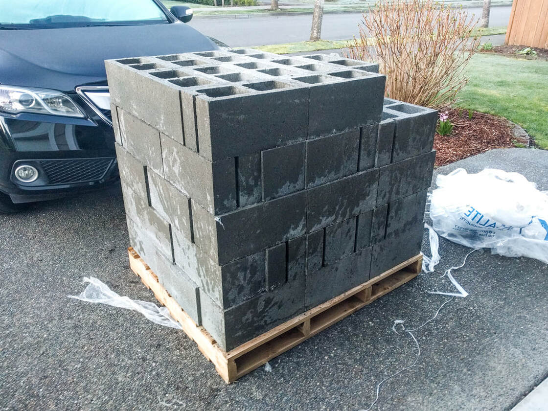 Raised bed cinder blocks delivery