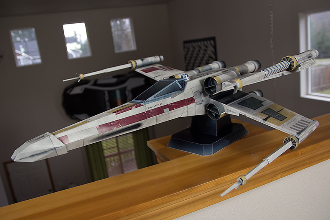 High quality Film Star Wars X WING X aircraft 3D Paper model kit 
